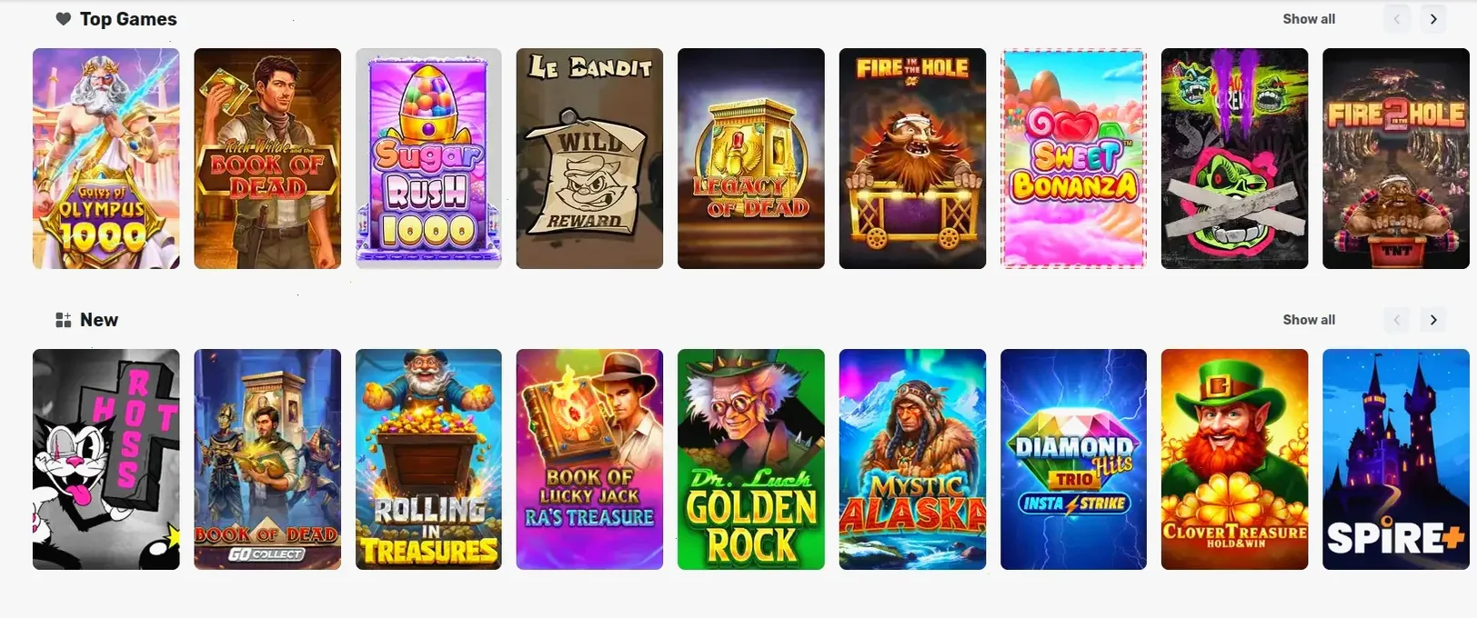 Golisimo Casino Spielauswahl